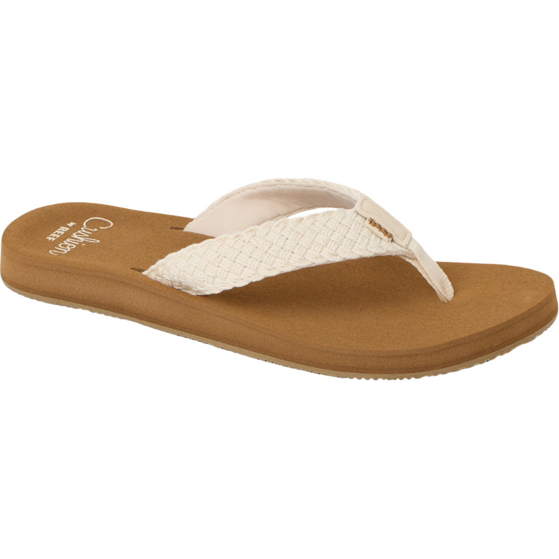 2026 Reef Womens Baja Maria Flip Flops CJ7338 - Brown / Vintage